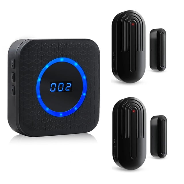 Timbre de puerta SanJie, sensor de puerta inalámbrico, alcance de 800 m, 55 campanillas
