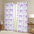 thumbnail image 2 of Cartoon Bowknot Curtains 42"Wx84"L,2 Panels Bow Knot 30%-50% Blackout Curtains Butterfly Knot Bow Tie Curtains & Drapes Watercolor Aesthetic Coquette Geometric Purple Window Curtains, 2 of 6