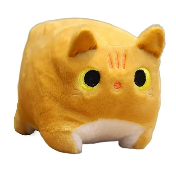 Cat Plush Toy Cushion Cute Plush Stuffed Cat Toy for Boys Girls Hoilday Gift -orange-