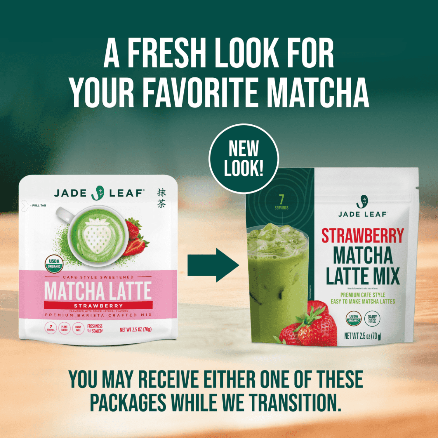 (3 pack) Jade Leaf Organic Strawberry Matcha Latte Mix, Dairy-Free, 2.5 oz Pouch