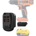 thumbnail image 1 of Para De*walt a para Negro y Adaptador de Batería Decker, Reemplazo para De*walt 20V MAX XR Batería Adaptador Convertidor DIY para Black+Decker 20V MAX Herramientas Eléctricas Inalámbricas, para Kit, 1 of 7