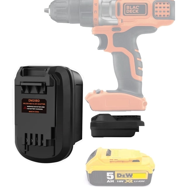 Para De*walt a para Negro y Adaptador de Batería Decker, Reemplazo para De*walt 20V MAX XR Batería Adaptador Convertidor DIY para Black+Decker 20V MAX Herramientas Eléctricas Inalámbricas, para Kit