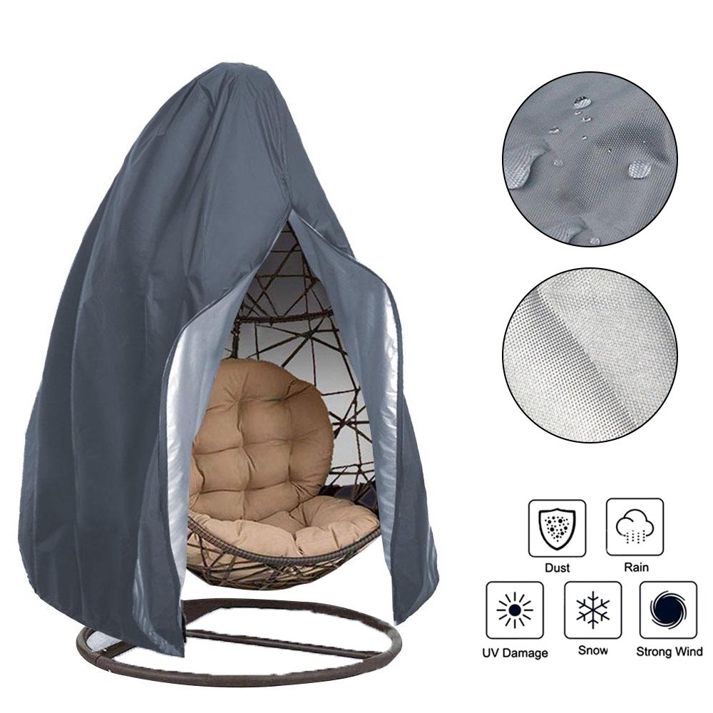 CABINA HOME Patio Egg Chair Cover, Easy On Easy Off, Heavy Duty 100%