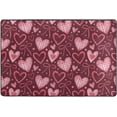 thumbnail image 4 of Dreamtimes Valentine's Day Heart Pink Non-Slip Area Rug 36"x24", Bow Burgundy Watercolor Floor Carpet Comfort Floor Mats Decor for Indoor Front Porch,Living Room, Bedroom,Kitchen, 4 of 5