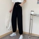 thumbnail image 1 of Pantalón deportivo gris para mujer, artículo de otoño, forro de lana informal negro, pantalón deportivo de primavera., 1 of 5