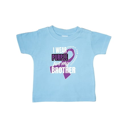 

Inktastic Chronic Pain I Wear Purple For My Brother Gift Baby Boy or Baby Girl T-Shirt