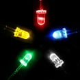 thumbnail image 3 of Novelty Place 100 Pcs (5 Colors x 20pcs) 5mm White/Red/Yellow/Green/Blue LED Diode Lights - DC 2V-3V 20mA Emitting Diodes LEDs Bulb - DIY Science Project Electronics Components Lighting Kit, 3 of 7