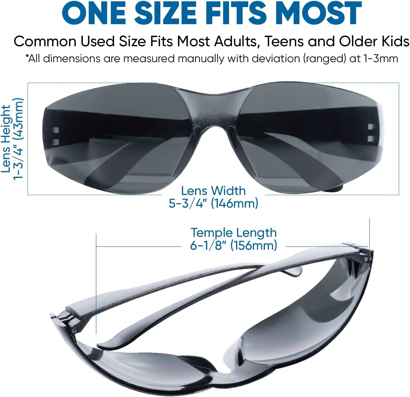amoolo Safety Glasses for Men Bulk of 24, Protective Eyewear for Men Women, ANSI Z87.1 Impact Resistant Eye Protection for Work, Lab, Construction
