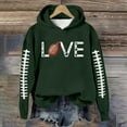 thumbnail image 3 of WEAIXIMIUNG Robes Chandail en Molleton pour Femmes avec Poches Sweat à Capuche à Manches Longues Col Rond Imprimé Lettre Rugby, 3 of 3