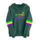 thumbnail image 3 of Uootdi Mardi Gras Womens Drawstring Hoodies for Women Carnival Crewneck Heart Print Hooded Long Sleeve Pullover Festive Color Block Loose Sweatshirts Gift, 3 of 5