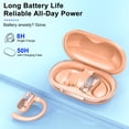 thumbnail image 4 of Open Ear Headphones, Open Ear Earbuds with Comfortable Earhook, 58H HiFi Stereo Bone Conduction Earbuds with Mic, Noise Cancelling,Bluetooth 5.4 Earphones, IP7 Waterproof Wireless Earbuds for Workout, 4 of 7