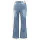 thumbnail image 3 of WILLBEST Pantalones Casuales para Mujer, de Pierna Ancha, Cintura Alta, Elásticos, Holgados, con Cordón, de Mezclilla para Uso Diario Cómodo. Grande, 3 of 4