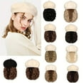 thumbnail image 2 of YEKEYI Wig Hat Wool Berets Extensions Stretchable Solid Cap Attached with Hair Curly Bob Synthetic Hairpiece Cap, 2 of 8