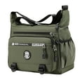 thumbnail image 2 of Bolso de hombro para hombre, bolso bandolera con correa de hombro ajustable, moda Verde, 2 of 9