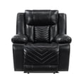 thumbnail image 5 of OakvillePark Orinthal Faux Leather Power Reclining Chair with LED and Charging Ports, Black, 5 of 17