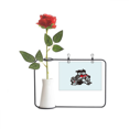 thumbnail image 1 of China Red Education Promotion Research Botella de decoración de jarrones colgantes de flores rosas artificiales, 1 of 3