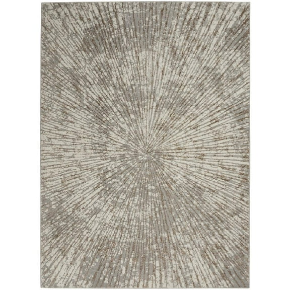 Inspire Me! Home Décor Metallic Modern Grey Mocha 6' x 9' Area Rug (6x9)