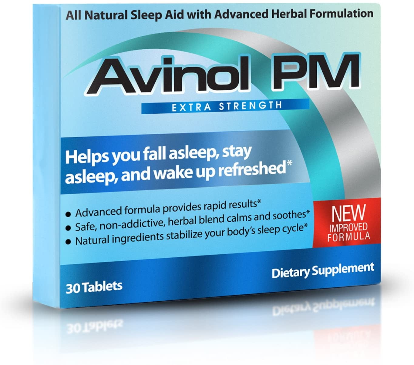 Avinol Pm Extra Strength All In One Natural Sleep Aid For Deep Restful Sleep 30 Ct