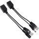 thumbnail image 1 of 1 par de inyector adaptador Poe de alimentación pasiva a través de Ethernet Rj45 de 12v + Kit divisor (negro), 1 of 5