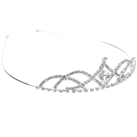 ELAYARD Bridal Headpiece Rhinestone Tiara 1Set for Bride Headdress White