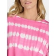thumbnail image 3 of Time and Tru Women's Oversized Tie Dye T-Shirt with Long Sleeves, Sizes XS-XXXL, 3 of 4