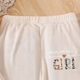 thumbnail image 7 of HCNTES Girl's 2 Piece Summer Outfits Print Tees and Wide Leg Cargo Pants Set Kids Girl School Suit 3T 4T 5T 6T 7T 8T 9T(D01-Beige,6-7 Years), 7 of 7
