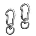thumbnail image 1 of Aluminum snap hook with swivel snap hook key 76mm gray, 1 of 8