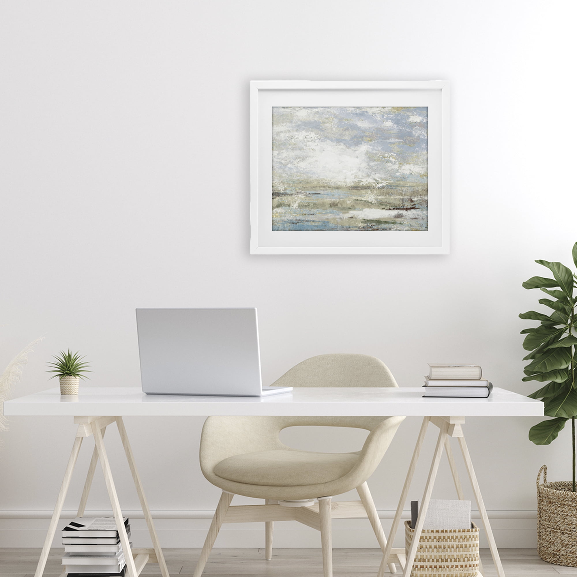 Stupell Industries Morning Mood Impression White Framed Print Under Glass, design by Lanie Loreth