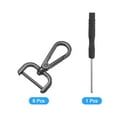 thumbnail image 3 of Uxcell 8Pcs Swivel Clasps, 1" Detachable Snap Hook with Screwdriver, Black, 3 of 7