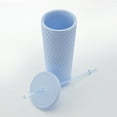 thumbnail image 5 of Mainstays 4pk 26oz DW AS Plastic Soft Touch Textured Tumbler, Blue, 5 of 6