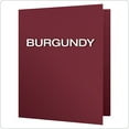 thumbnail image 3 of Oxford Twin-Pocket Folder, Embossed Leather Grain Paper, 0.5" Capacity, 11 x 8.5, Burgundy, 25/Box, 3 of 6