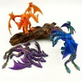 thumbnail image 2 of 1pc 3D Printed Laser Multicolor Gradient Three-Headed Dragon Figurine Model Suitable For Indoor Office Desktop Decoration, Room Deco, 2 of 5