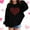 Black, variant on Girls Valentine Heart Print Hoodie Kids Cute Oversized Pullover with Pocket 3-4 5-6 7-8 9-10 11-12 13-14 Years Black,Size 5-6 T