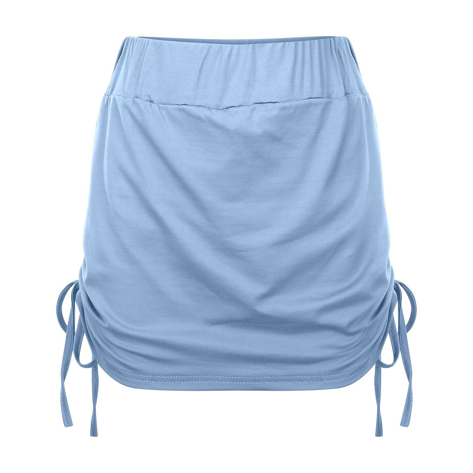 NINGMENG Skirts For Women Solid Color Summer Spicy Sexy Pleated