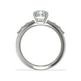 thumbnail image 2 of 1.10 Carat Excellent Cushion Cut Natural Diamond Solitaire with Accents Beautiful Ring for Anniversary Solid 18K White Gold Size 4.5, 2 of 6