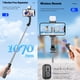 thumbnail image 5 of Trípode portátil para teléfono con palo selfie de aleación de aluminio extraíble de 42 pulgadas con obturador remoto inalámbrico y temporizador automático para trípode de teléfono inteligente iOS, 5 of 9