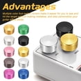 thumbnail image 3 of Uxcell 12 Pcs Footswitch Toppers Guitar Pedal Button Caps Footswitch Cover, Black, Gold, 3 of 5