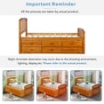 thumbnail image 3 of Twin Size Platform Storage Bed Solid Wood Bed with 6 Drawers, 3 of 9