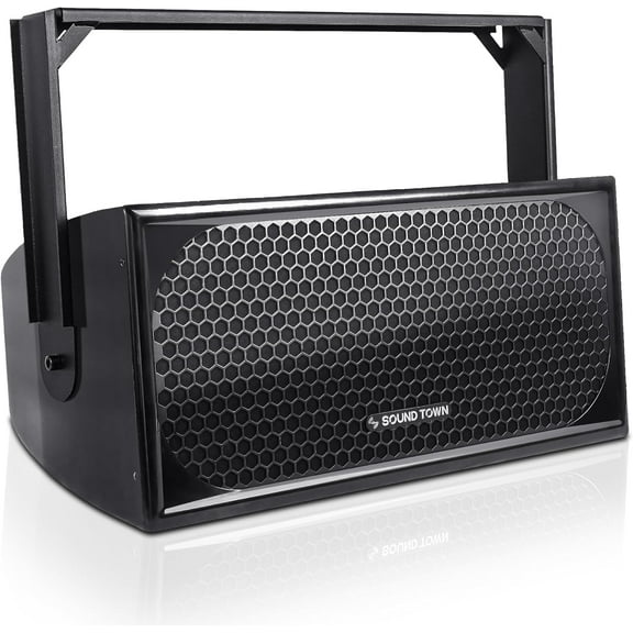 Sound Town TITAN-FG210SUB 2-Way Dual 10" IP55 Weatherproof Fiberglass Subwoofer with U-Bracket for Outdoor Installations, Black