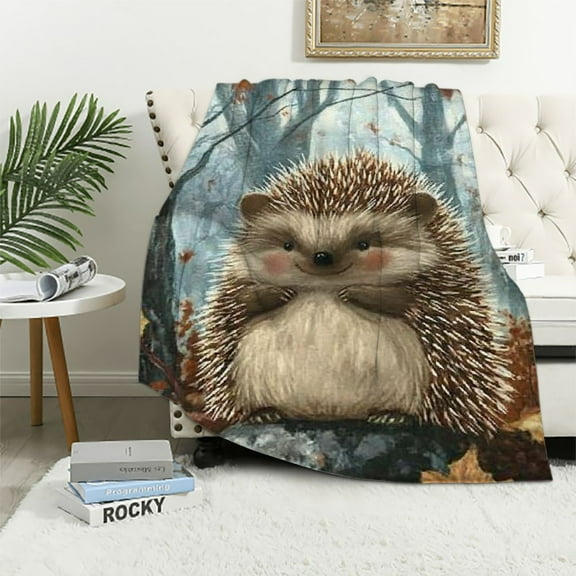 BCIIG Hedgehog Blanket Gifts for Women, Cute Hedgehog Blanket, Soft Warm Lightweight Throw Blankets for Bed Couch Home Travel Decor  40x50in