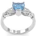 thumbnail image 5 of Claddagh Blue Topaz Ring In Solid 14k White Gold, 5 of 6