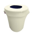 thumbnail image 1 of SpandexCover32G-IvoryX25 Stretch Spandex Trash Can Cover 32 gal Round, Ivory, 1 of 1