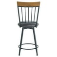 thumbnail image 6 of Steve Silver Tyler Black Metal Dark Brown Faux Leather Swivel Counter Stool, 6 of 8