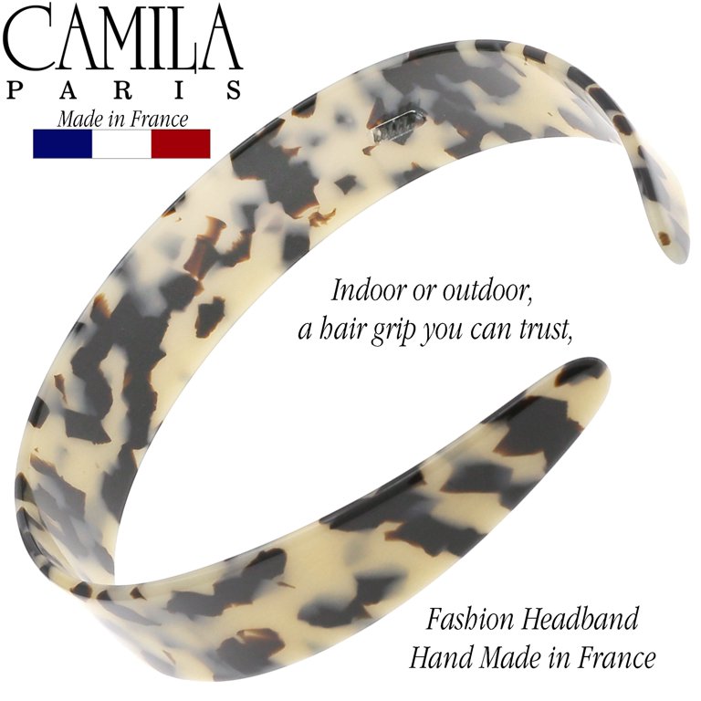Headband Women\'s French Handmade White Tokyo Flexible No Slip Stylish Hair Acces Camila Paris CP3470 French Headband for Women, Handmade  main image 4