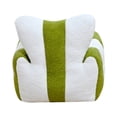 thumbnail image 4 of Leumius Bean Bag Chair,Comfy Teddy Beanbag Chair with a Color-Block and Heart-Shaped Backrest,Large Reading Chair for Living Room, Bedroom, ApartmentWhite+Green, 4 of 4