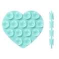 thumbnail image 1 of Heart Shape Double Sided Phone Suction Holder  Multi-Purpose Silicone Suction Cup Phone Mount Phone Case Sticky Phone Grip, 1 of 7