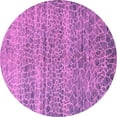 thumbnail image 1 of Ahgly Company Indoor Round Abstract Pink Modern Area Rugs, 4' Round, 1 of 4