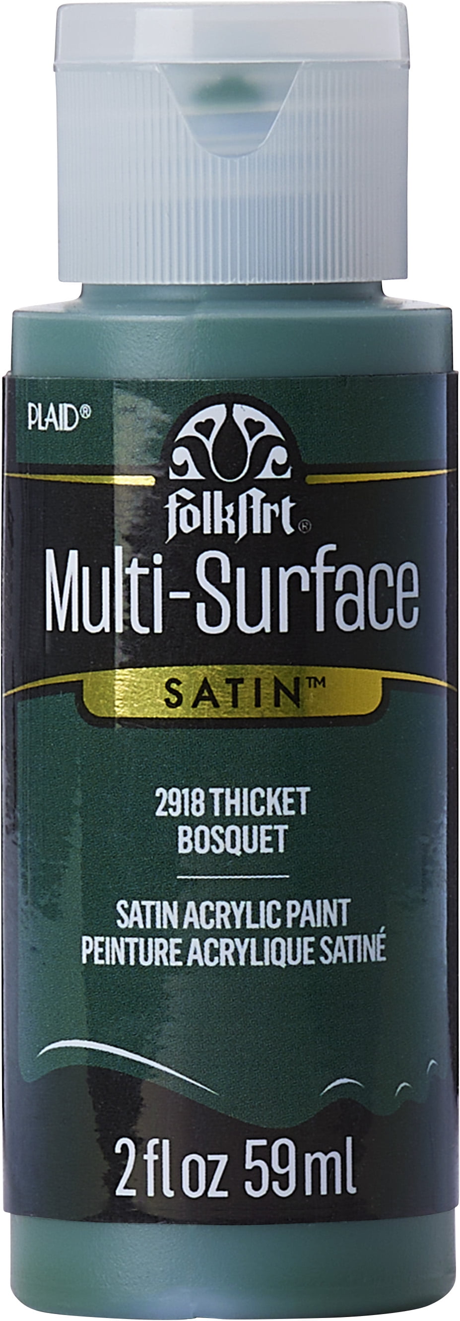 FolkArt Multi-Surface Acrylic Craft Paint, Satin Finish, Thicket, 2 fl oz