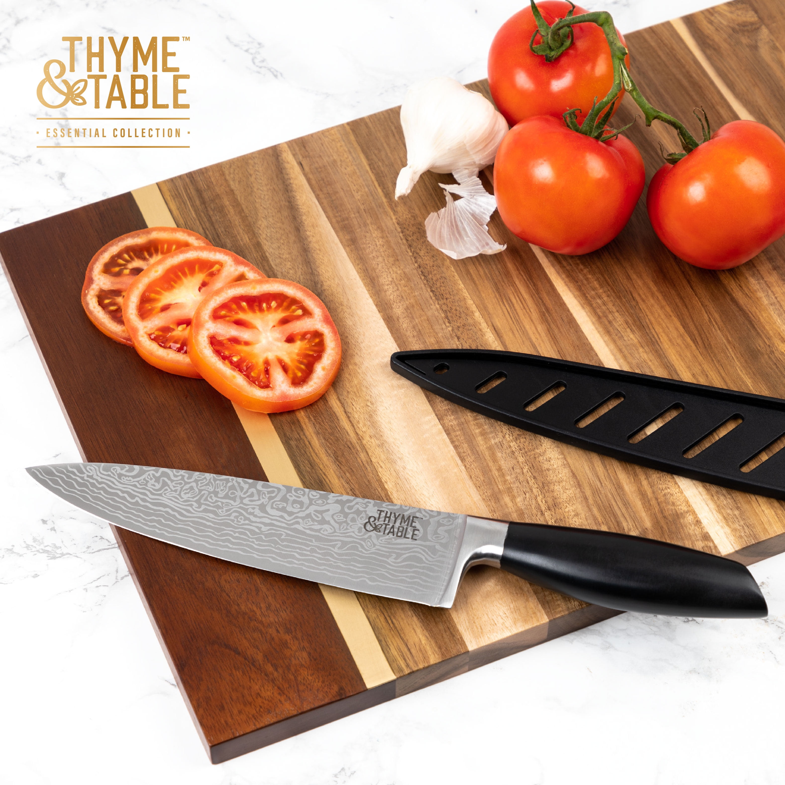 Thyme and Table Stainless Steel Damascus Santoku Knife Reviews 2024