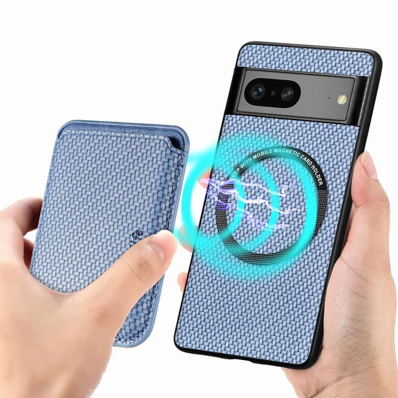 Magnetic Detachable Card Slots Compatible with Google Pixel 7 Wallet Case Luxury Business PU Leather Cover Case for Google Pixel 7 2022,Blue